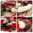 Warm Large Christmas Stocking Santa Claus Sock Plaid Burlap Gift Holder Christmas Tree Decoration New Year Gift Candy Bags - menochic